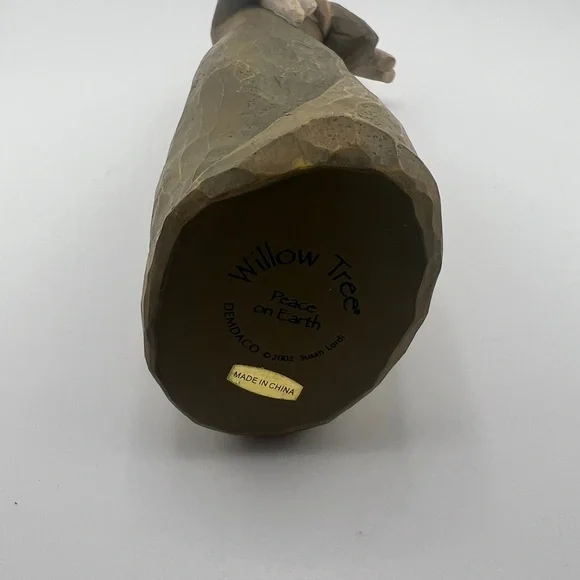 Handcrafted Wooden Mother and Sheep Sculpture Willow Tree Peace on Earth - Picture 6 of 6